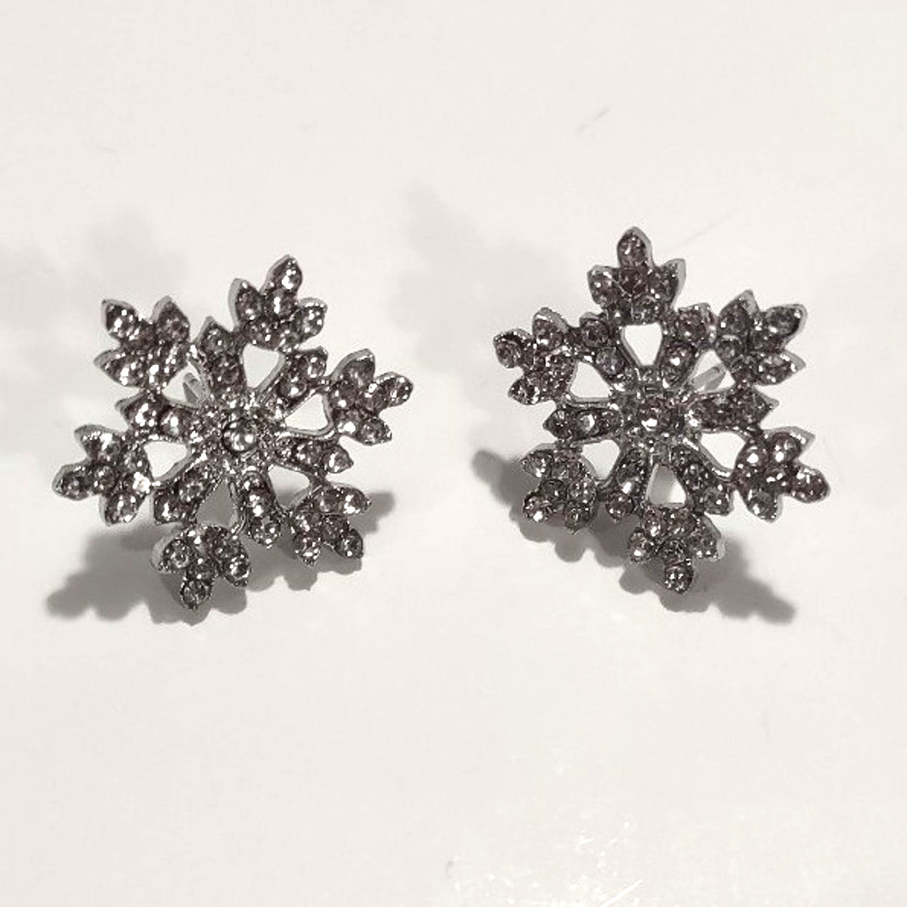 925 Silver Necklace Earrings Set Winter Snowflake Christmas Birthday Gift New 57$